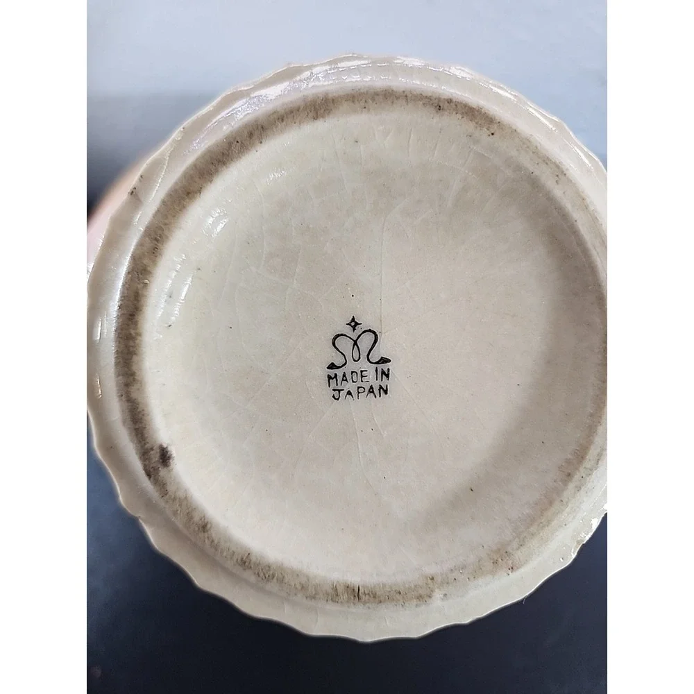 Vintage Marumon Wame Della‎ Robbia Canister W/lids - Japan